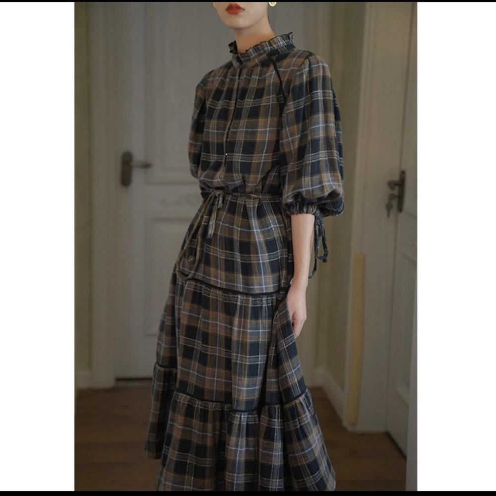 Cottagecore tiered dress M